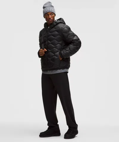 Lululemon Featherweight 900-down-fill Quilted Hooded Jacket In Black