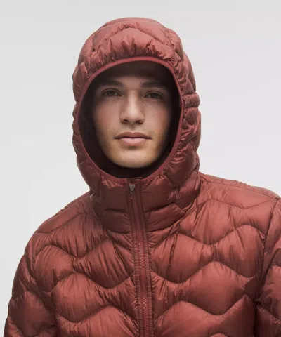 Lululemon Featherweight 900-down-fill Quilted Hooded Jacket In Brown