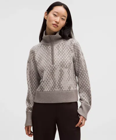 Lululemon Merino Wool Half Zip In Gray