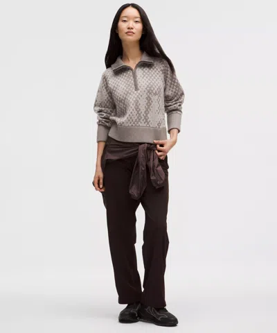 Lululemon Merino Wool Half Zip In Gray