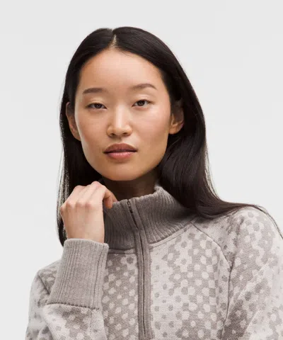 Lululemon Merino Wool Half Zip In Gray