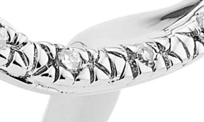 Monica Vinader Diamond And Sterling Silver Riva Circle Ring In Silver