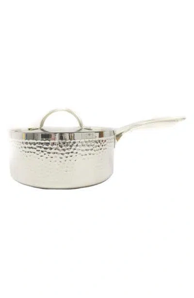 Berghoff International Hammered 7" Covered Saucepan In Silver