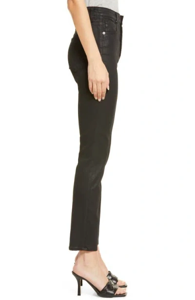 Ag Alexxis Coated Slim Straight Leg Jeans In Black