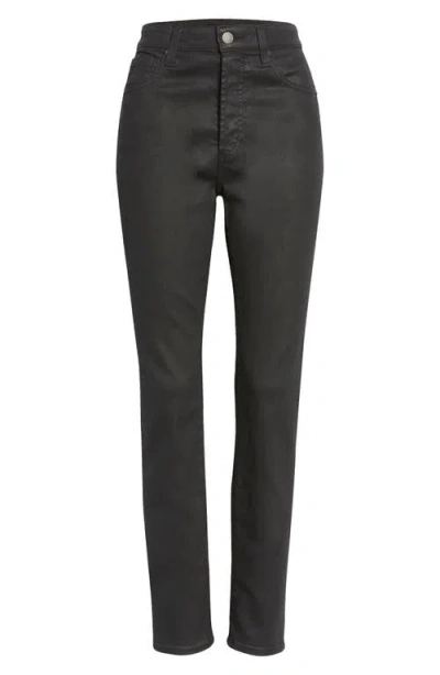 Ag Alexxis Coated Slim Straight Leg Jeans In Black