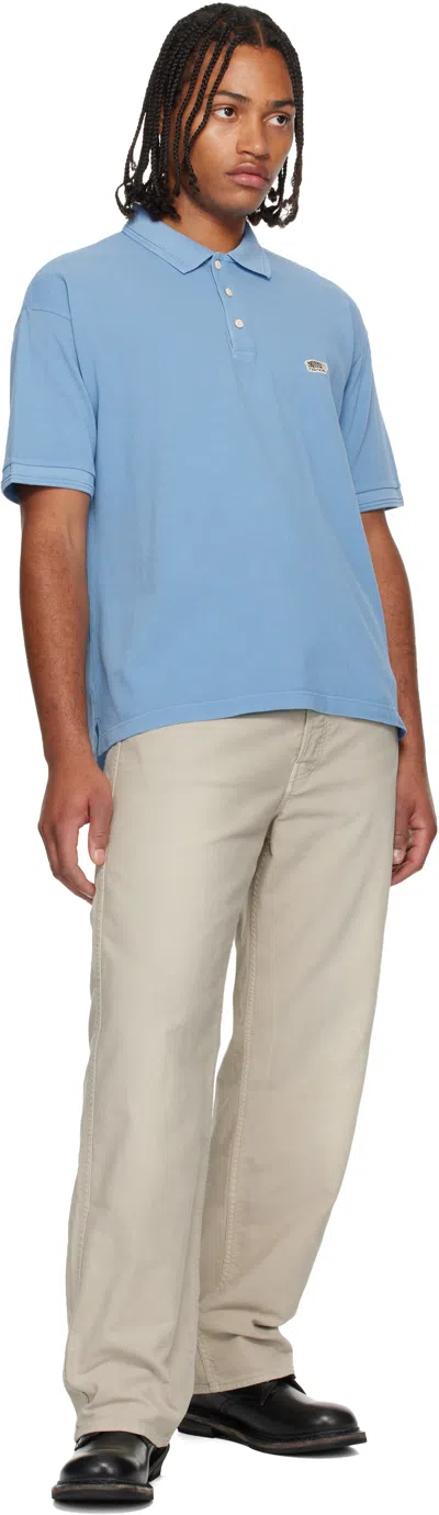 Visvim Blue Jumbo Weller Short Sleeve T-shirt In Blue