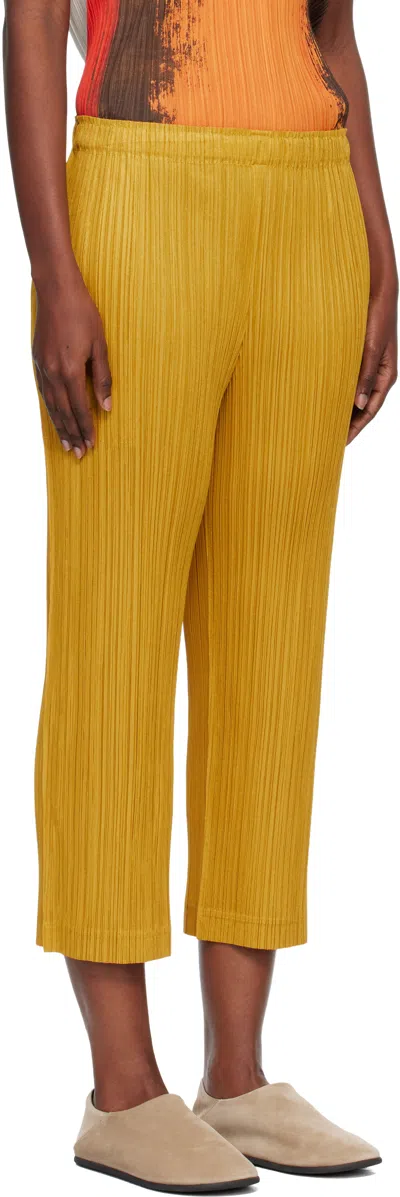 Issey Miyake Yellow Thicker Bottoms 1 Trousers In Yellow