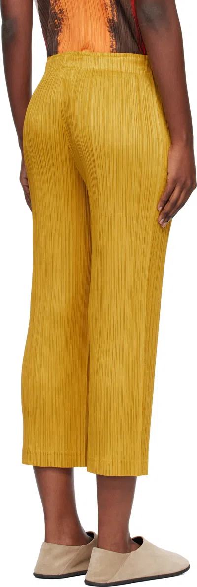Issey Miyake Yellow Thicker Bottoms 1 Trousers In Yellow