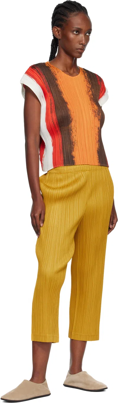 Issey Miyake Yellow Thicker Bottoms 1 Trousers In Yellow