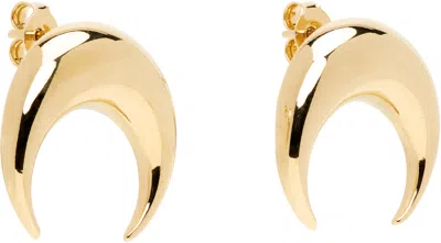 Marine Serre Moon Stud Earrings In Gold