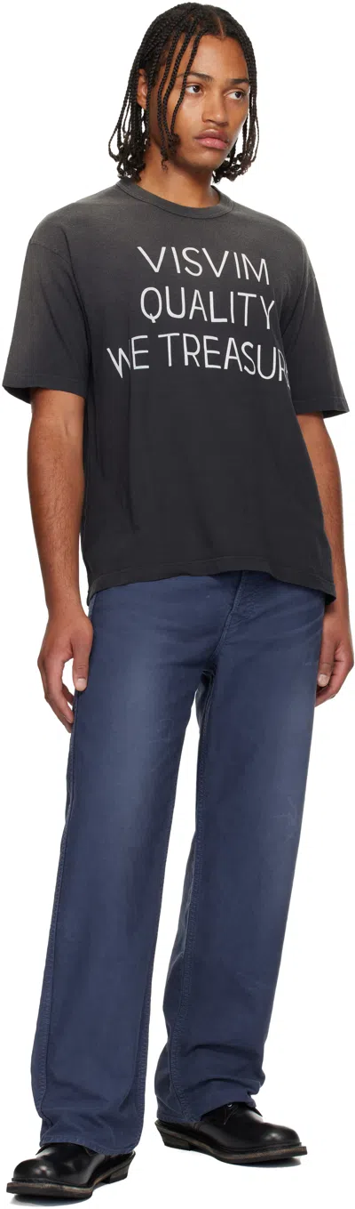 Visvim Jumbo Printed Cotton-blend T-shirt In Black