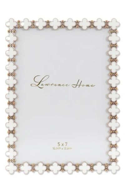 Lawrence Frames White Enamel Clover Picture Frame In Black