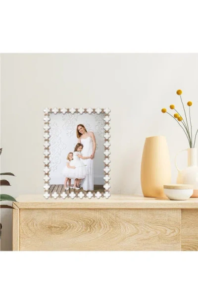 Lawrence Frames White Enamel Clover Picture Frame In Black