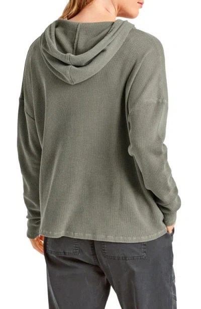 Splendid Jaime Thermal Hoodie In Green