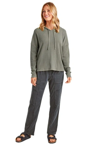 Splendid Jaime Thermal Hoodie In Green