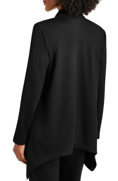 Splendid Supersoft Knit Drape Jacket In Black