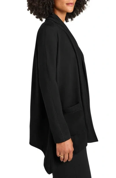Splendid Supersoft Knit Drape Jacket In Black