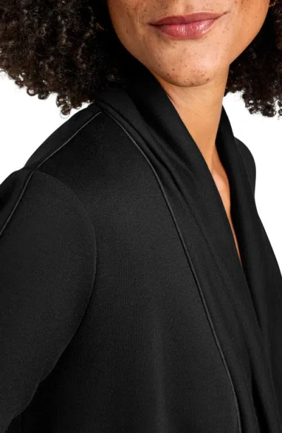 Splendid Supersoft Knit Drape Jacket In Black