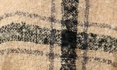 Marcus Adler Fringe Plaid Turtleneck Poncho In Brown