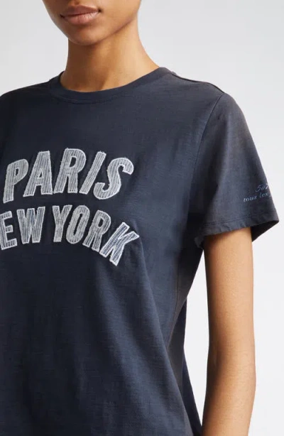 Cinq À Sept Cinq A Sept Paris New York Crewneck Tee In Blue