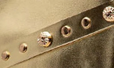 Chase & Chloe Chase And Chloe Adonis Stud Embellished Boot In Gold