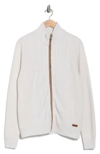 Buffalo Jeans Wactorio Zip Cardigan In Neutral