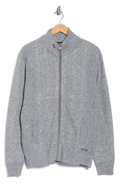 Buffalo Jeans Wactorio Zip Cardigan In Gray