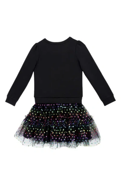 Zunie Kids' Drop Waist Sequin Tutu Dress In Black