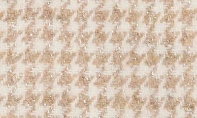 Nanette Lepore Houndstooth Button Gloves In Brown