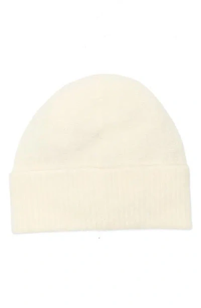 Vince Wool Blend Bouclé Beanie In White
