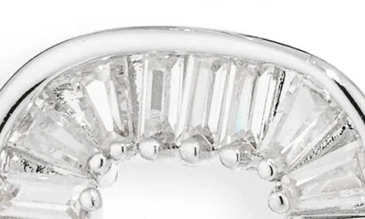 Cara Set Of 2 Cubic Zirconia Twisted Huggie Hoop & Drop Earrings In Silver