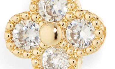 Cara Set Of 3 Cubic Zirconia Drop Huggie Hoop Earrings In Gold