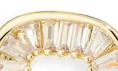 Cara Set Of 2 Cubic Zirconia Twisted Huggie Hoop & Drop Earrings In Gold