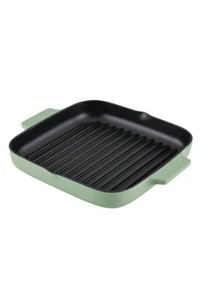 Kitchenaid Enamel 11-inch Grill Roasting Cast Iron Pan In Green