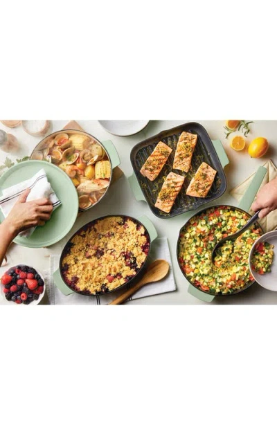 Kitchenaid Enamel 11-inch Grill Roasting Cast Iron Pan In Green