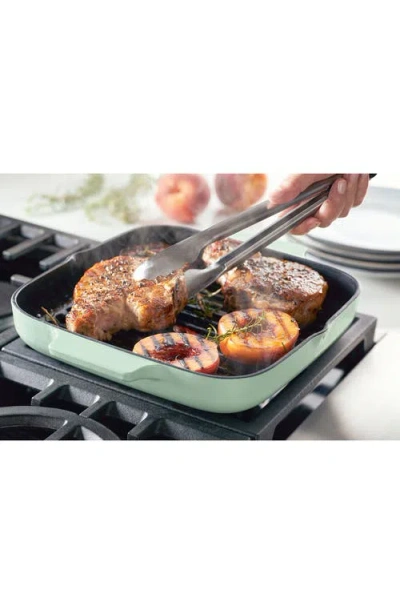 Kitchenaid Enamel 11-inch Grill Roasting Cast Iron Pan In Green