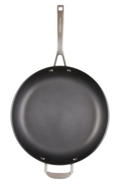 Kitchenaid Nitro Carbon Steel 12-inch Fry Pan With Helper Handle In Gray