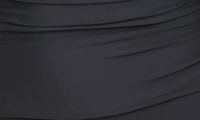 Dkny Ruffle Plunge Neck One-piece Swimsuit In Black