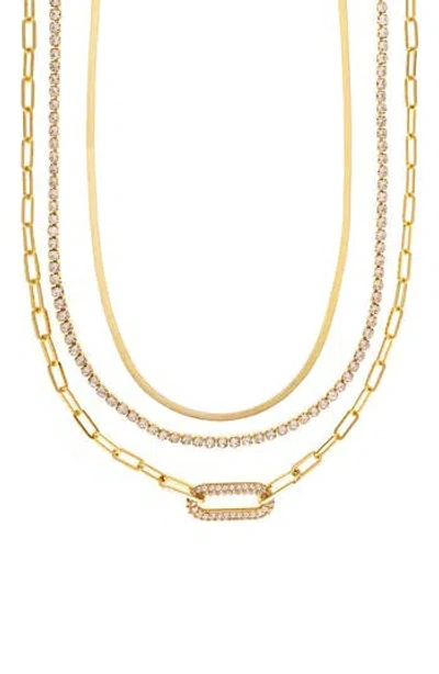Rivka Friedman 18k Plated Cz Necklace In Gold