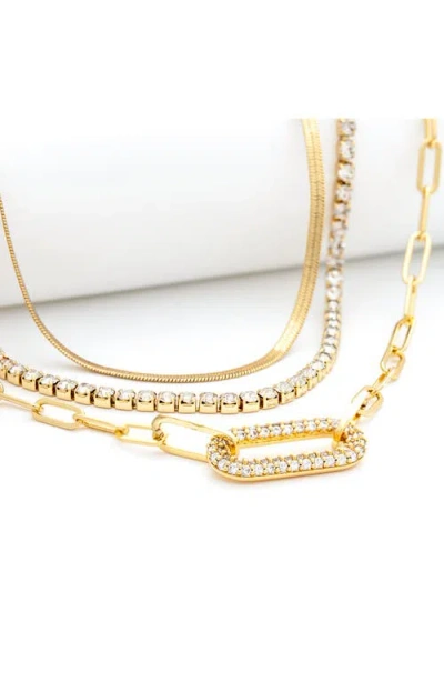 Rivka Friedman 18k Plated Cz Necklace In Gold