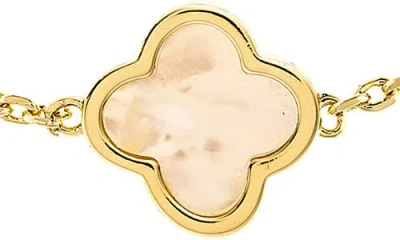 Rivka Friedman 18k Gold Plated Clover Station Bracelet In Gold