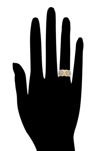 Rivka Friedman Two-tone Pavé Cubic Zirconia Band Ring In Multi