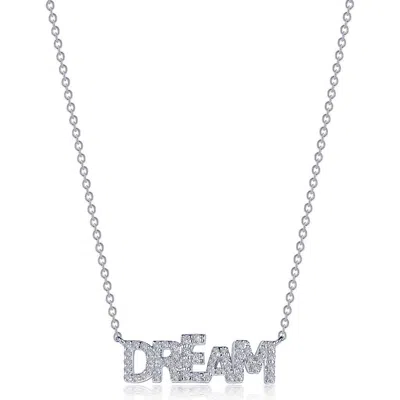 Lafonn Pavé Simulated Diamond 'dream' Pendant Necklace In Silver