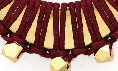 Panacea Burgundy Wrapped Teardrop Earrings In Burgundy