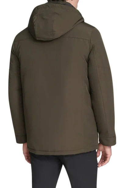 Kenneth Cole New York Oxford Water Resistant Parka In Green