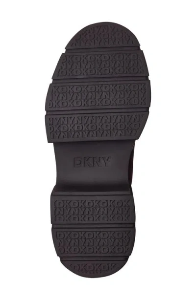 Dkny Frankie Faux Shearling Lug Sole Bootie In Brown