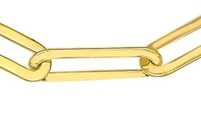 Candela Jewelry 10k Yellow Gold Paper Clip Chain Necklace In Gold