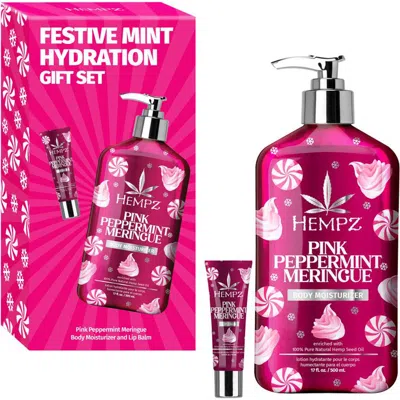 Hempz Festive Mint Hydration Gift Set In Pink