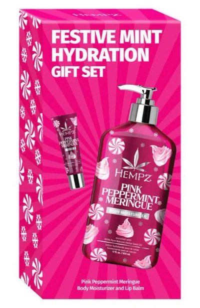 Hempz Festive Mint Hydration Gift Set In Pink