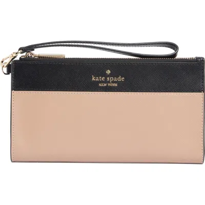 Kate Spade New York Madison Double Zip Wristlet Wallet In Brown
